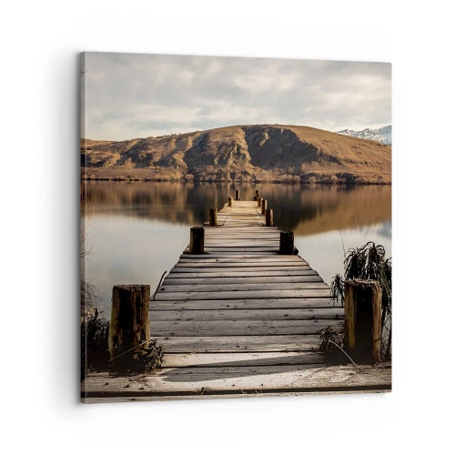 Schilderen op canvas - Landschap in stilte - 60x60 cm
