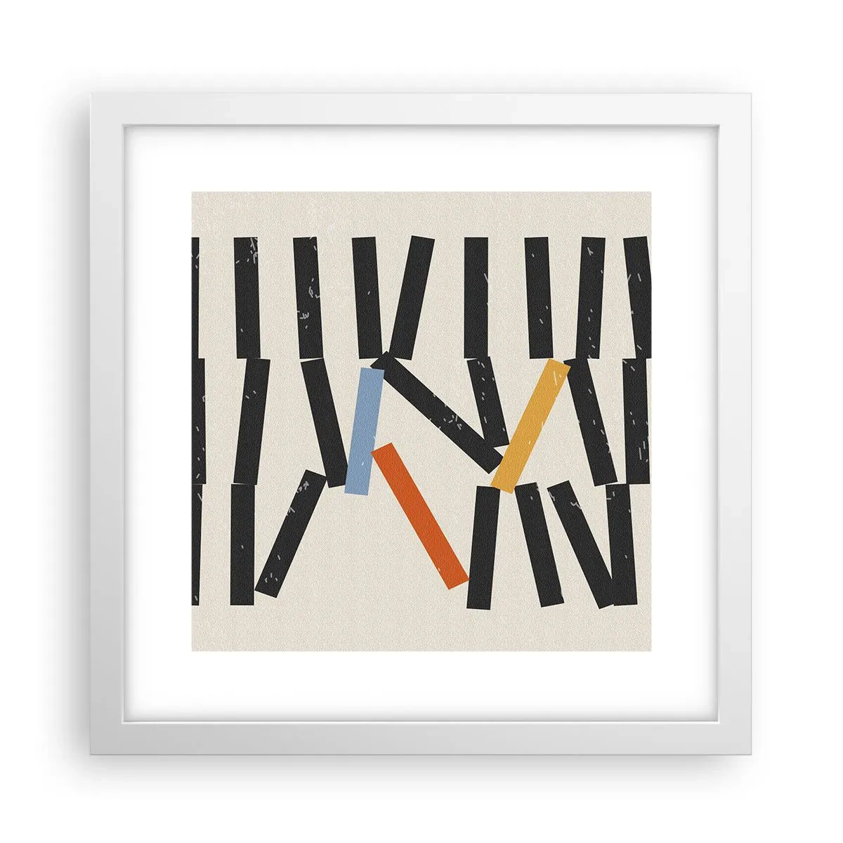 Poster in een witte lijst - Domino – compositie - 30x30 cm