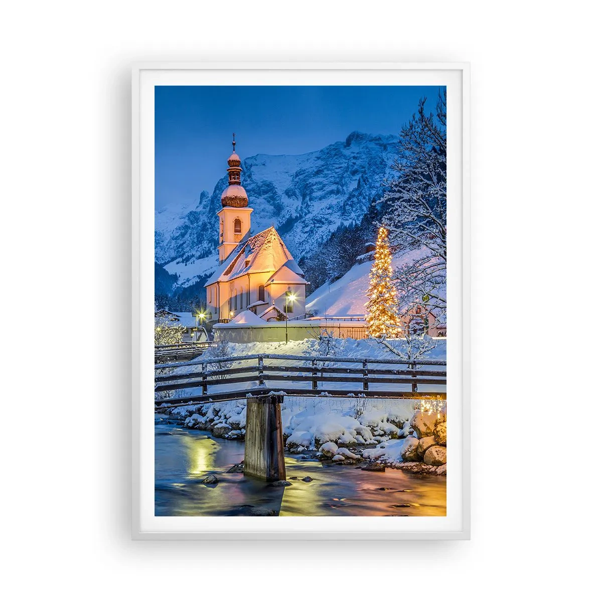 Poster in een witte lijst - Kerstgeest - 70x100 cm
