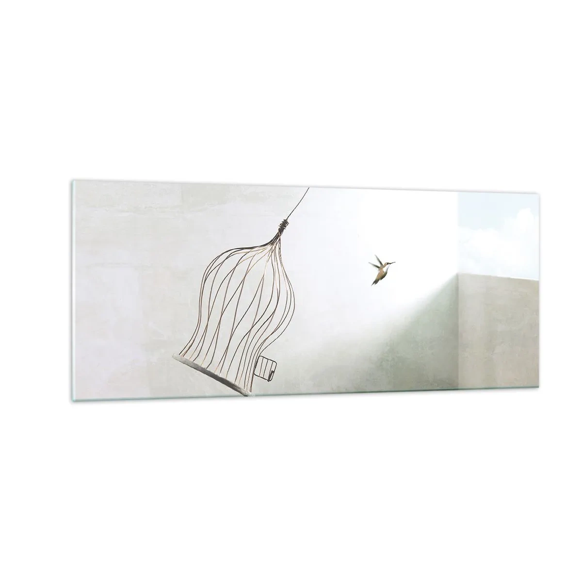 Schilderen op glas - In je element - 100x40 cm