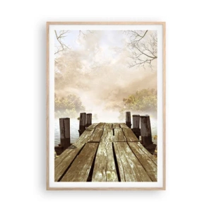 Een poster in een licht eiken lijst - Het milde verdriet van de herfst - 70x100 cm