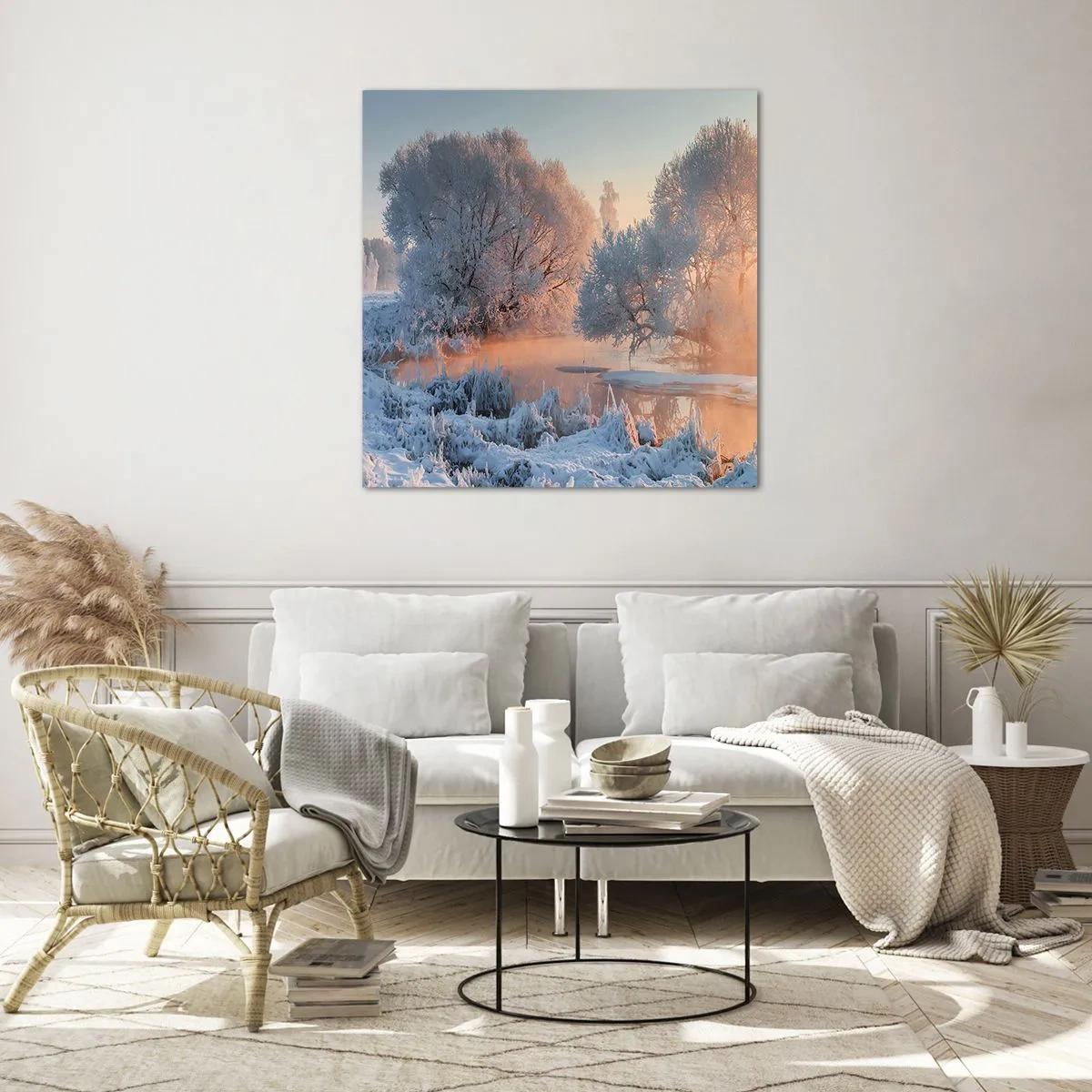 Schilderen op glas - Alles in het kristal schijnt in de zon - 30x30 cm