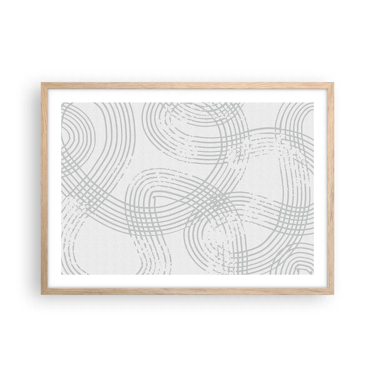 Een poster in een licht eiken lijst - Er is geen rechte weg - 70x50 cm