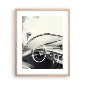 Een poster in een licht eiken lijst - Weer voor de rijken - 40x50 cm