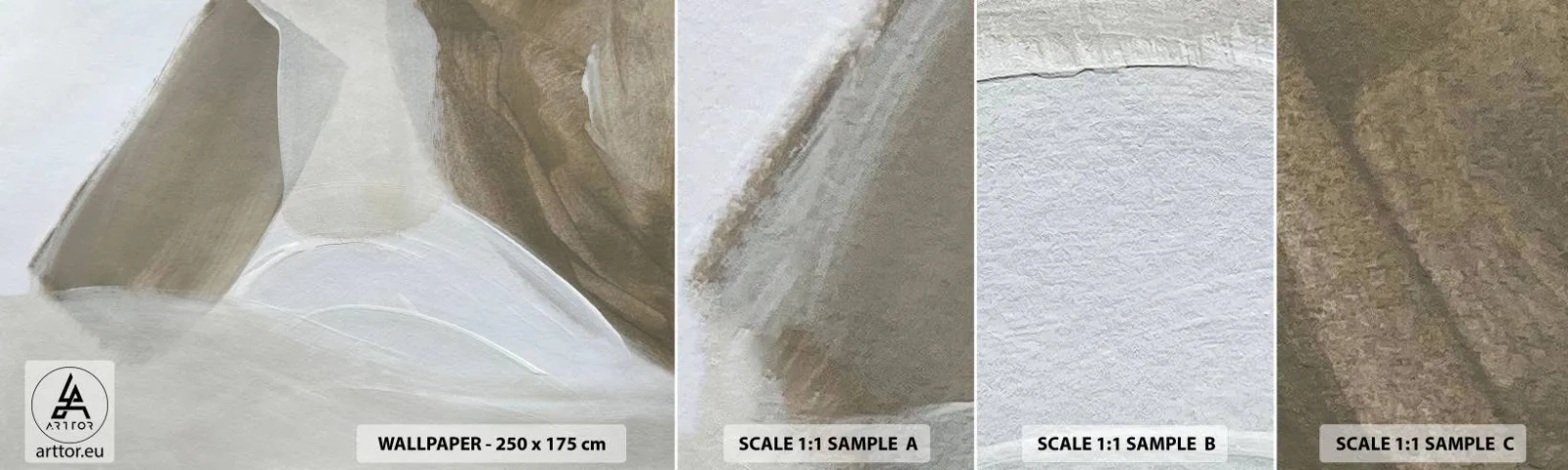 Fotobehang Monster Zelfklevend Deluxe Sticker - Een golf van wit - Helder, Deel, Minimalistisch - 100x30 cm