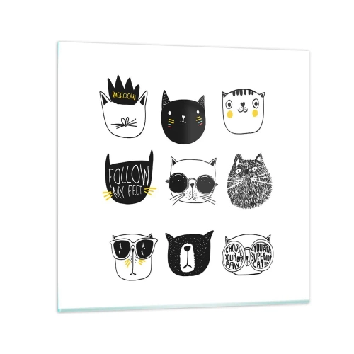 Schilderen op glas - Iedereen is anders - 30x30 cm