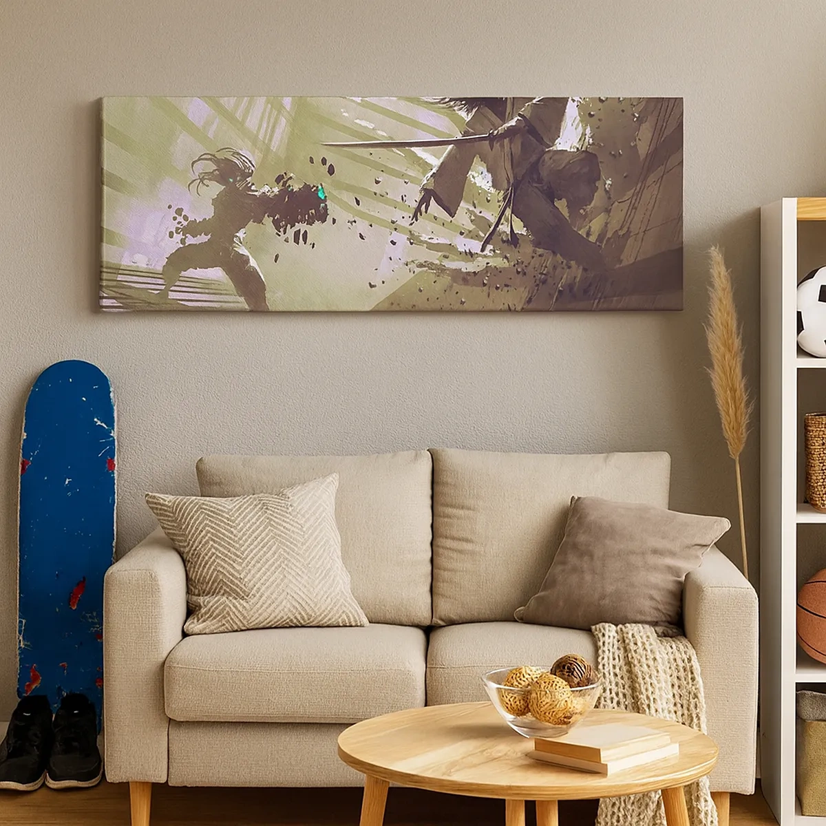 Schilderen op canvas - En je kunt een samoerai zijn - 30x30 cm