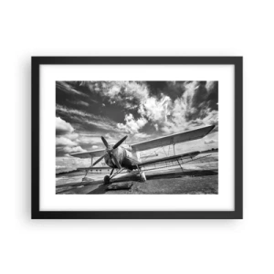 Poster in een zwarte lijst - Ik kan niet wachten! - 40x30 cm