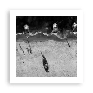 Poster - Nog steeds aan de oever… - 40x40 cm