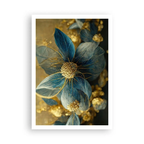 Poster - Bloei met goud - 70x100 cm