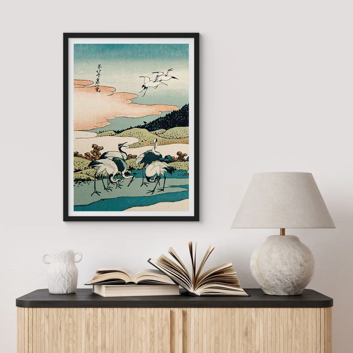 Poster in een zwarte lijst - In de Japanse geest - 61x91 cm