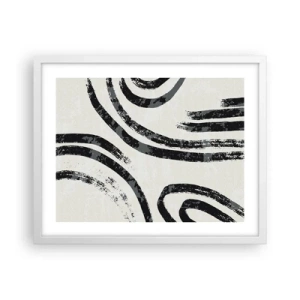 Poster in een witte lijst - Half gestopt - 50x40 cm