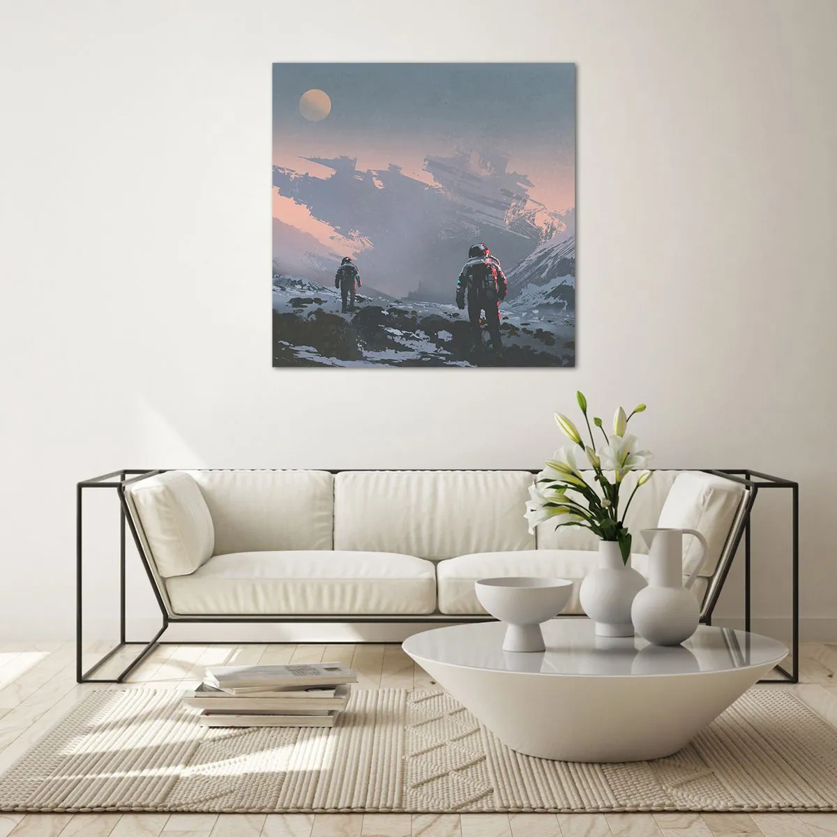 Schilderen op glas - Onder een onbekende ster - 30x30 cm