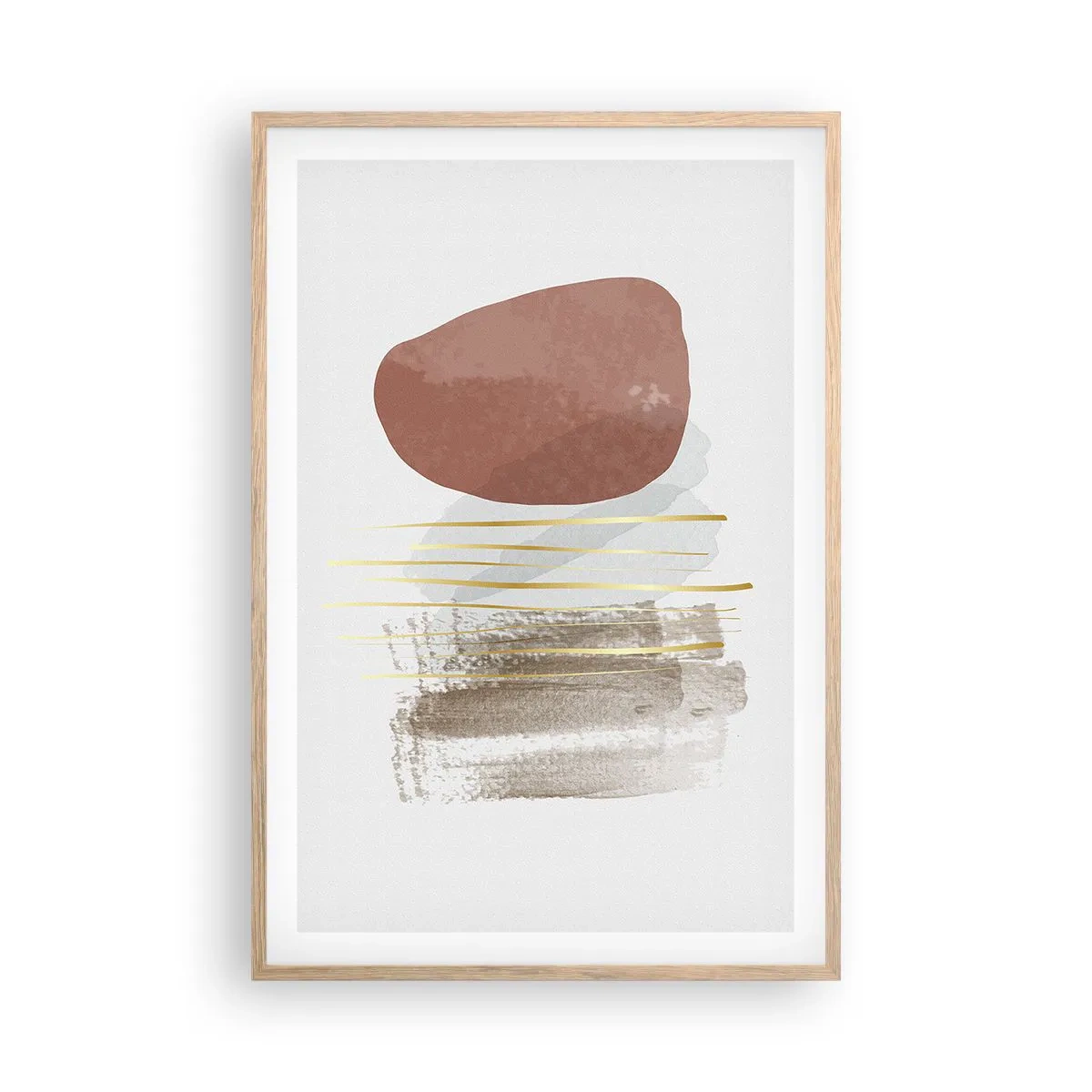 Een poster in een licht eiken lijst - Abstracte zuilengalerij - 61x91 cm