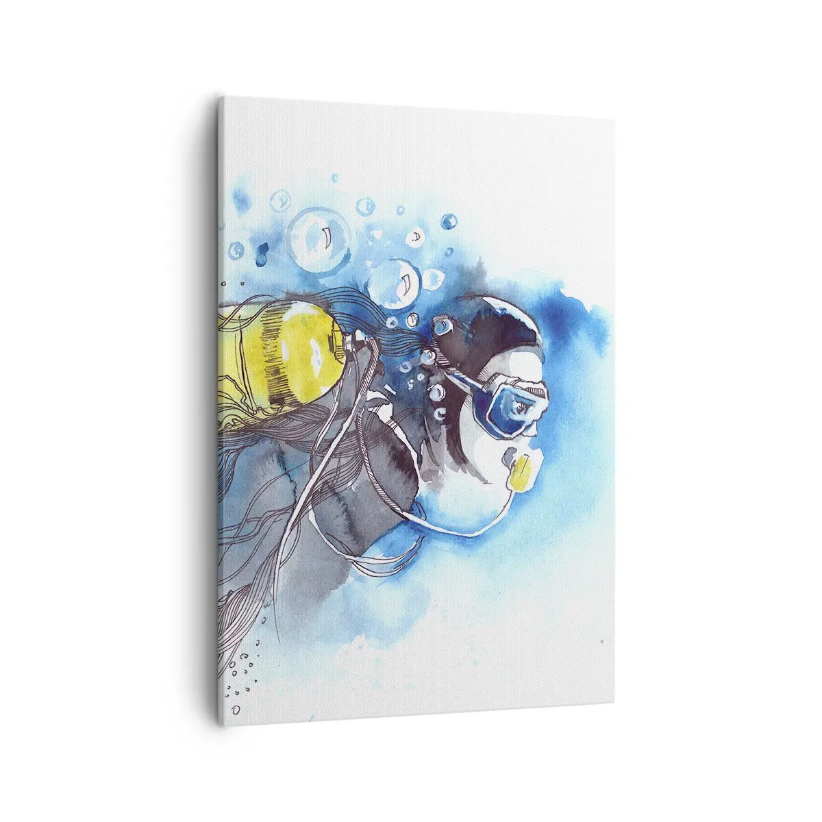 Schilderen op canvas - Geweldig blauw - 50x70 cm