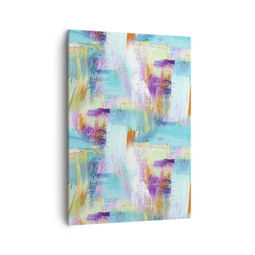 Schilderen op canvas - Vrolijk vlekkerig en besmeurd - 50x70 cm