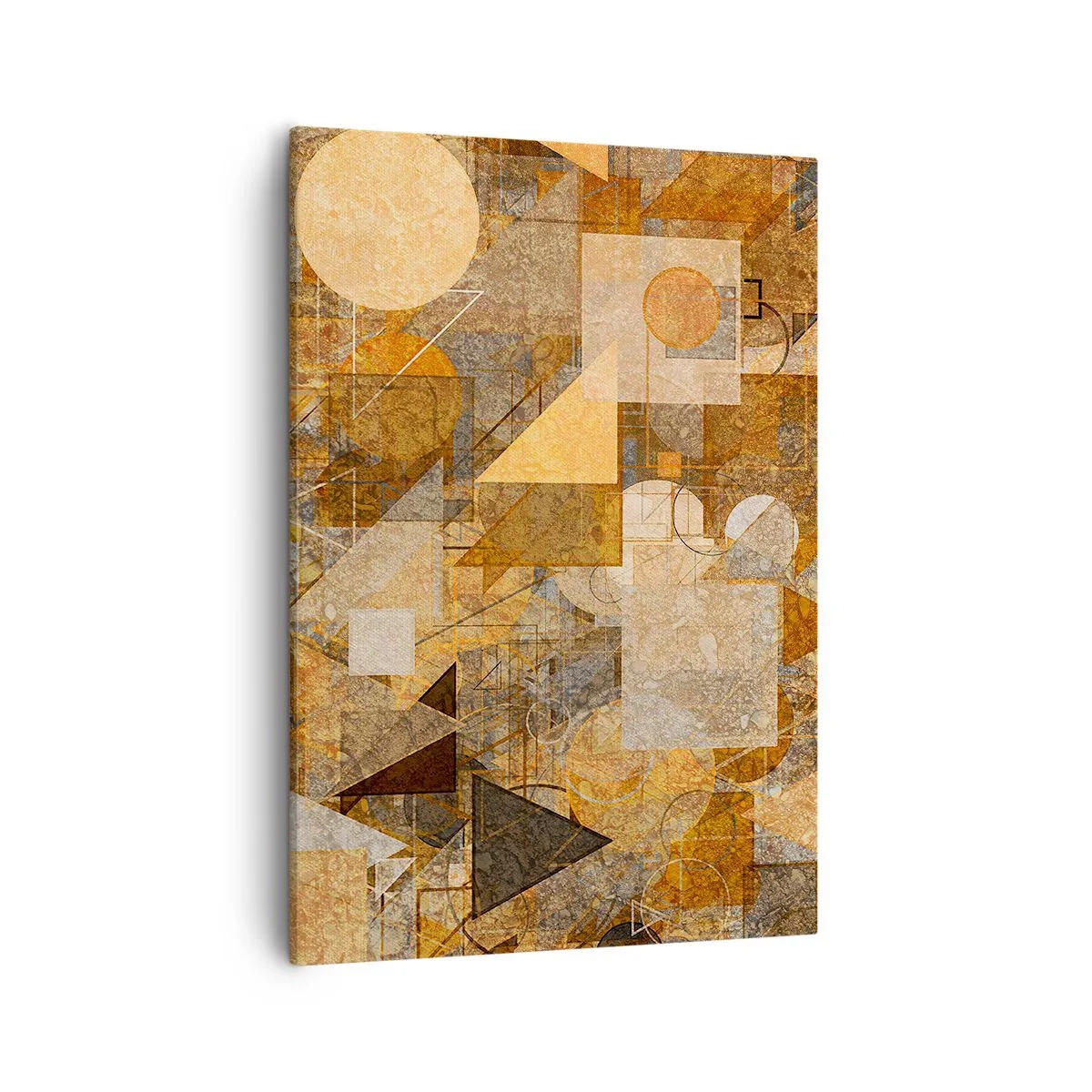 Schilderen op canvas - Een kubistische studie van brons - 50x70 cm