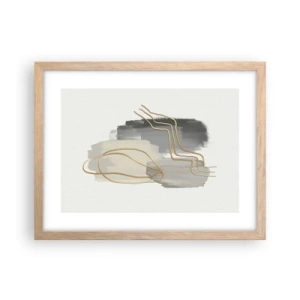 Een poster in een licht eiken lijst - Duur en beweging - 40x30 cm