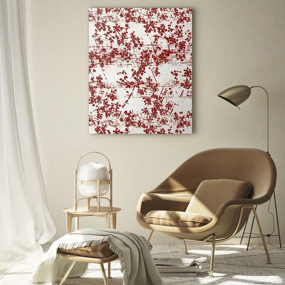 Schilderen op glas - Zoals oud calico - 70x100 cm