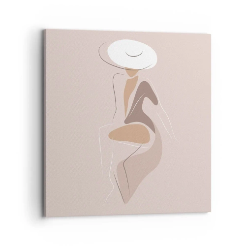 Schilderen op canvas - Een dame zijn - 70x70 cm