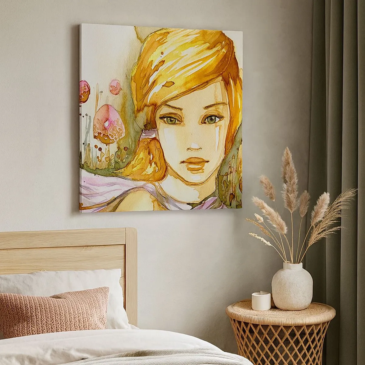 Schilderen op canvas - Een smaragdgroene look die woede kalmeert - 30x30 cm