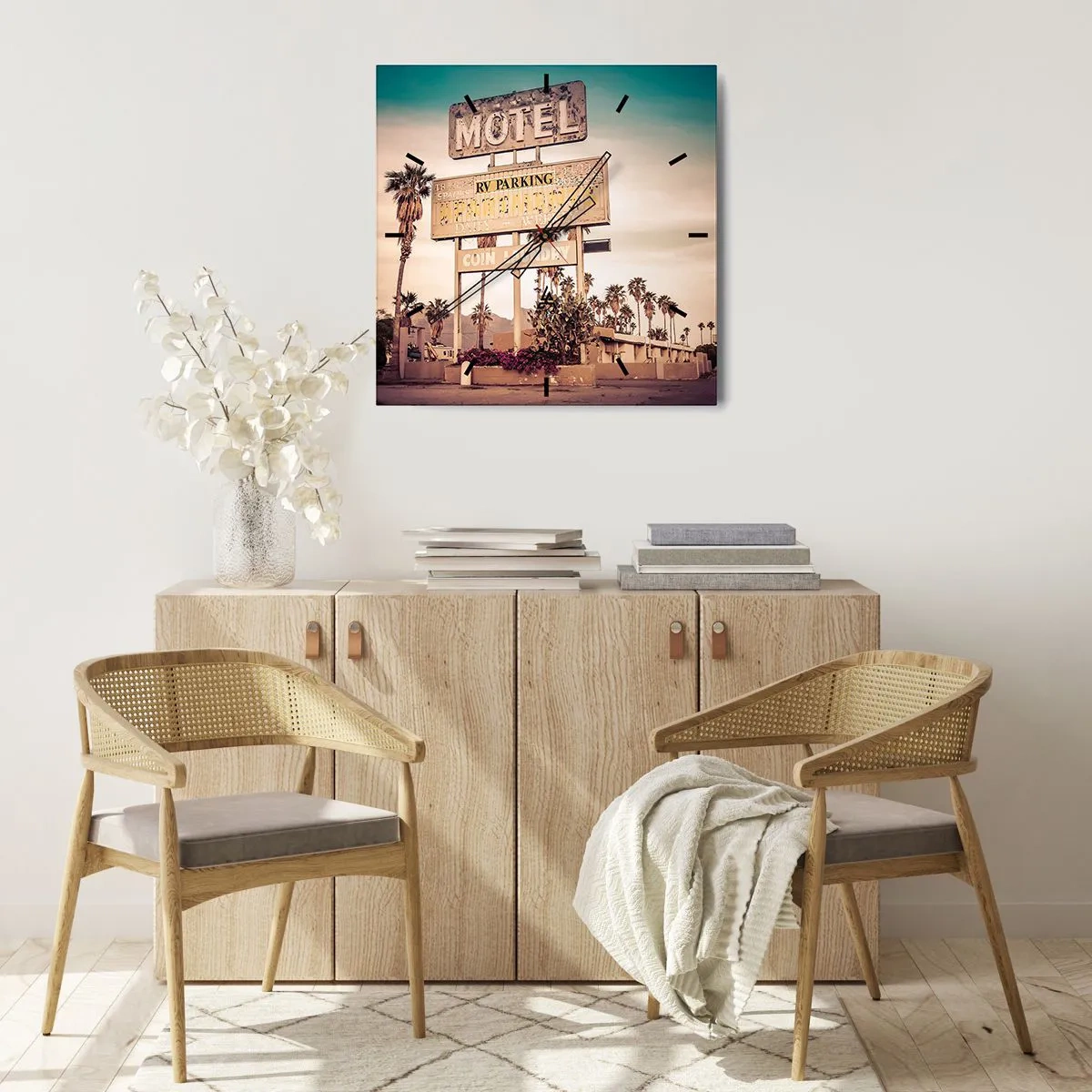 Wandklok - Klok - Hier staat de tijd stil - 40x40 cm