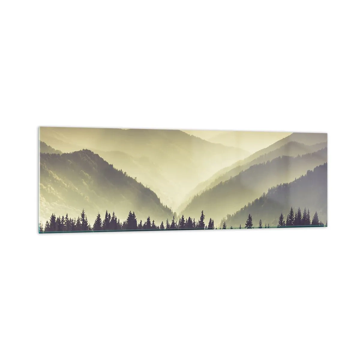 Schilderen op glas - Achter de zeven bergen... - 160x50 cm