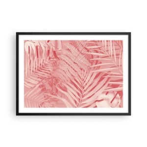 Poster in een zwarte lijst - Roze concept - 70x50 cm