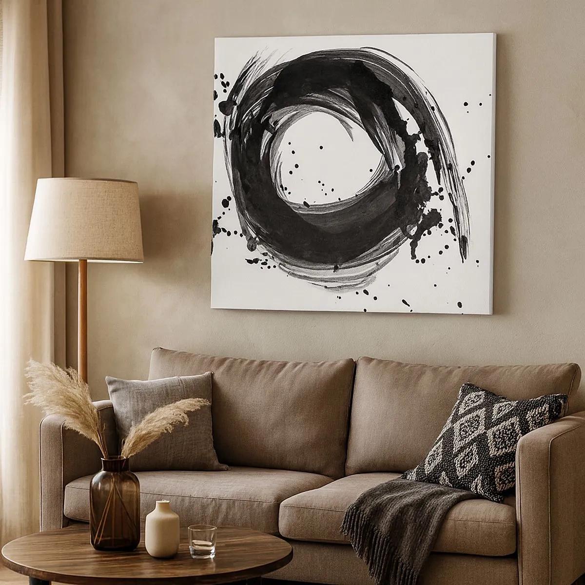 Schilderen op canvas - De draaikolk van de schepping - 30x30 cm