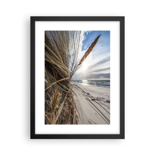 Poster in een zwarte lijst - Een ontmoeting van de elementen - 30x40 cm