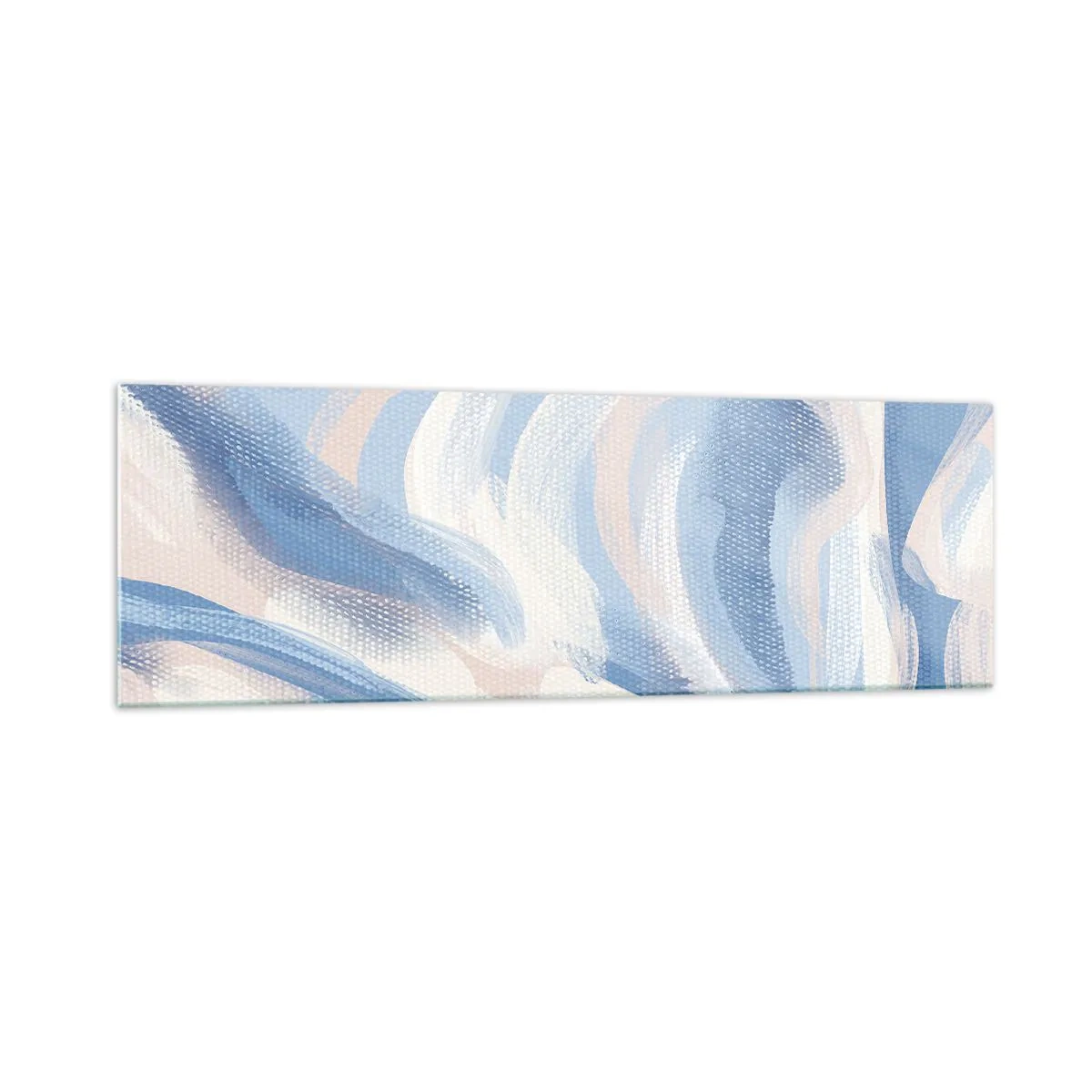 Schilderen op glas - Blauwe golven - 160x50 cm