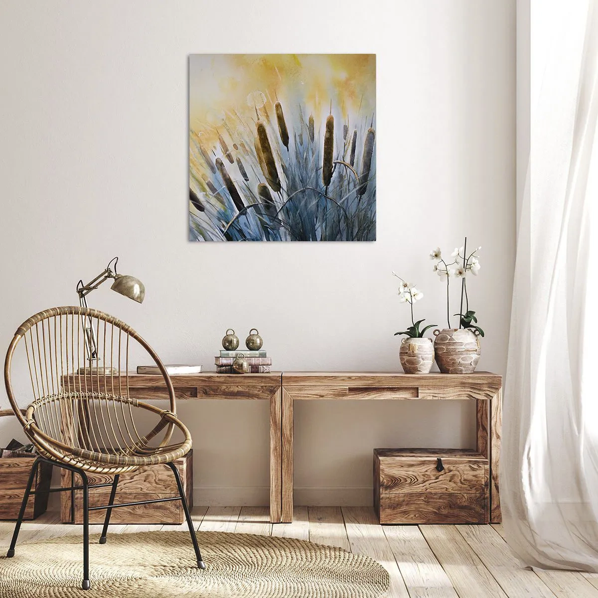 Schilderen op canvas - De kou van het water, de hitte van de zon - 30x30 cm