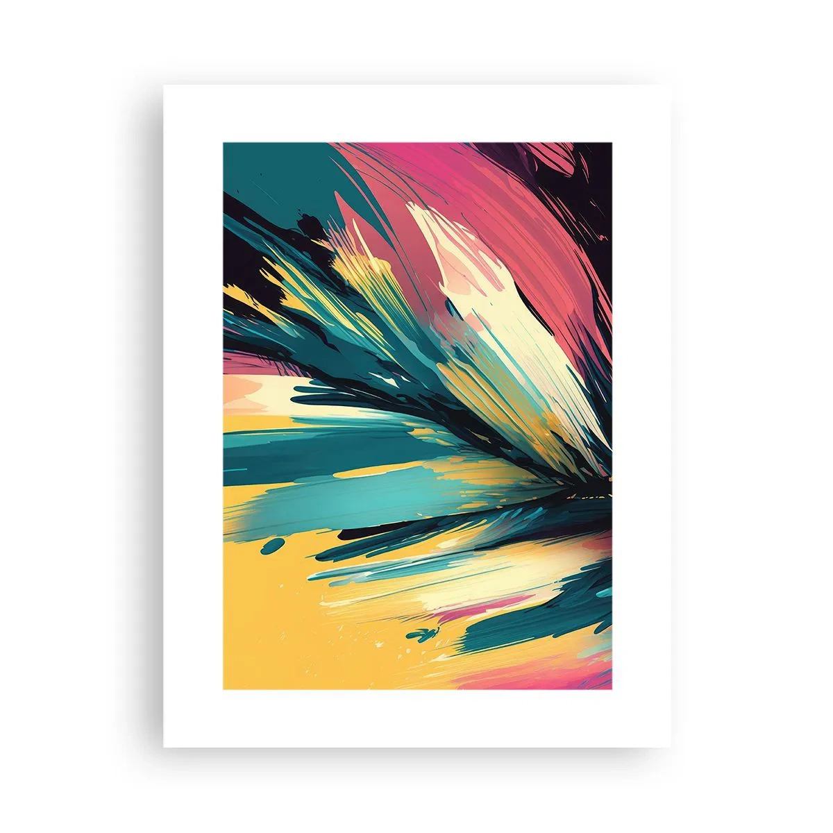 Poster - Compositie – een explosie van vreugde - 30x40 cm