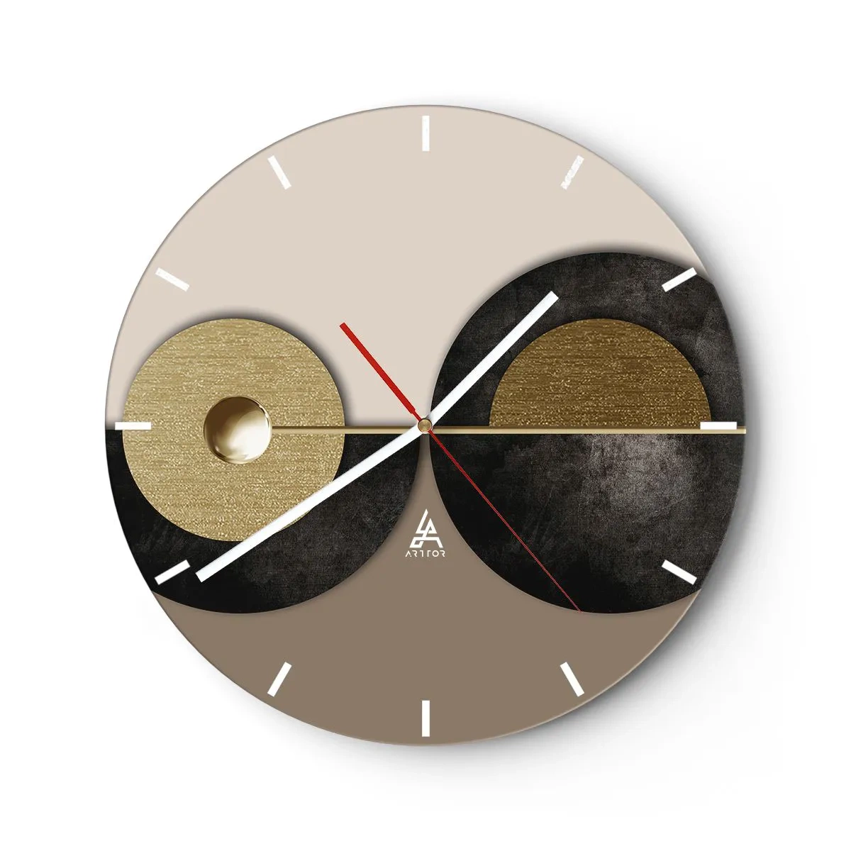 Wandklok - Klok - Variaties rond de cirkel - 40x40 cm