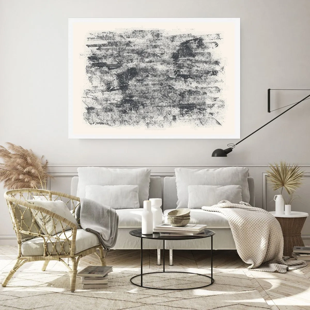 Poster - Mistige compositie - 100x70 cm