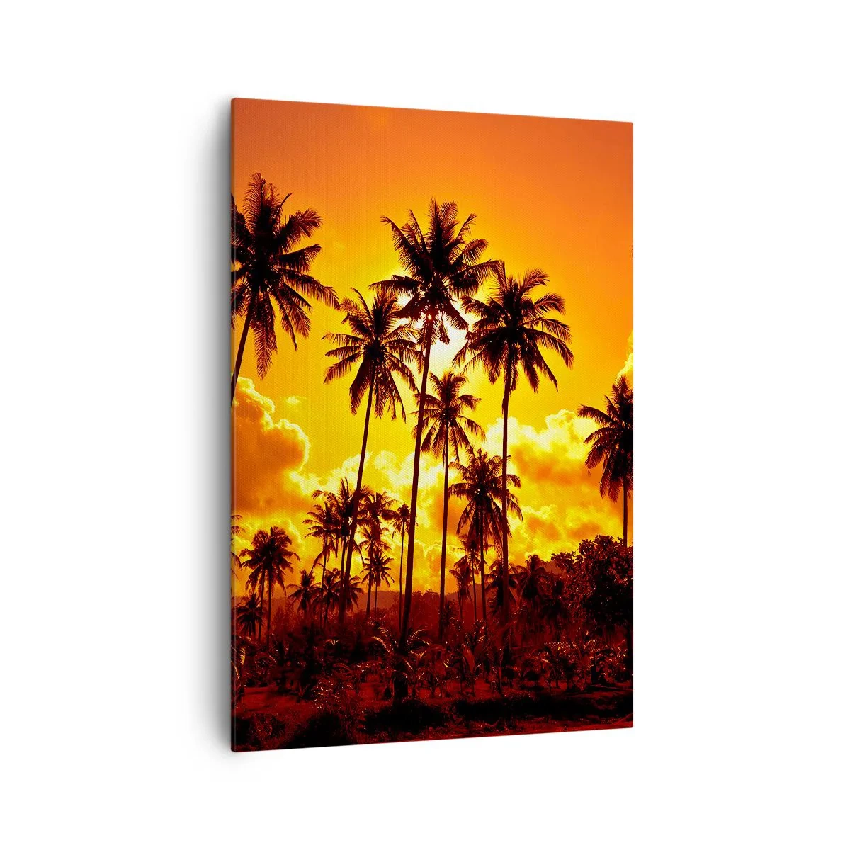 Schilderen op canvas - Bergen staan ​​in brand, bossen staan ​​in brand - 70x100 cm