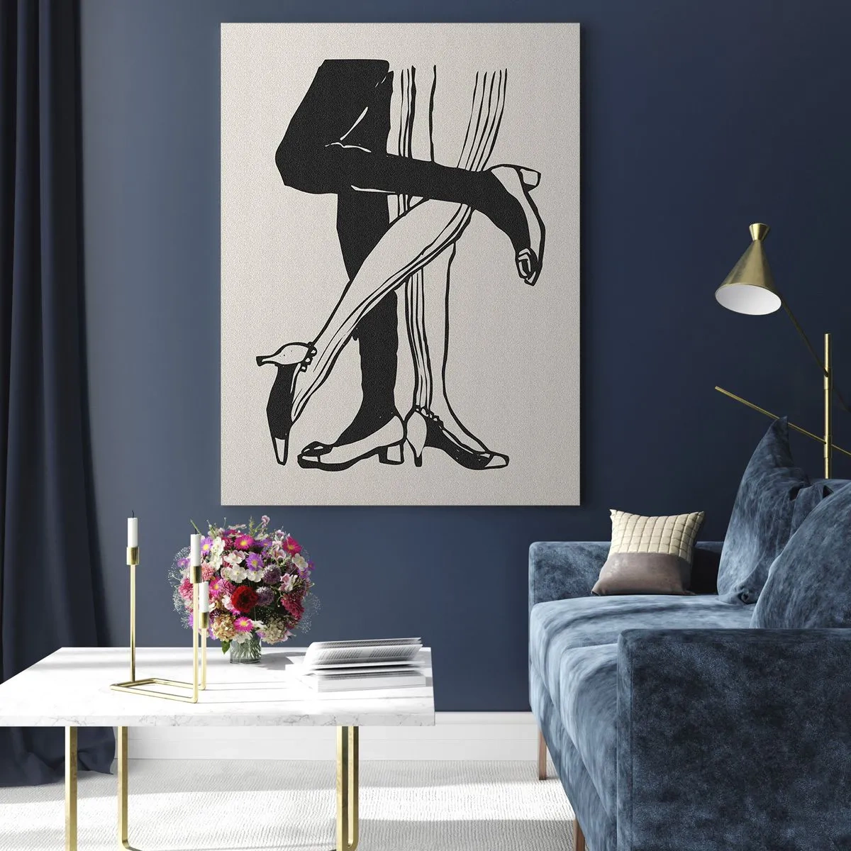 Schilderen op glas - Een vrouwelijk attribuut - 70x100 cm