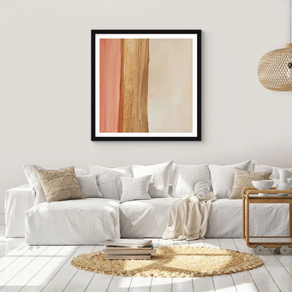 Poster in een zwarte lijst - Verticale compositie - 40x40 cm