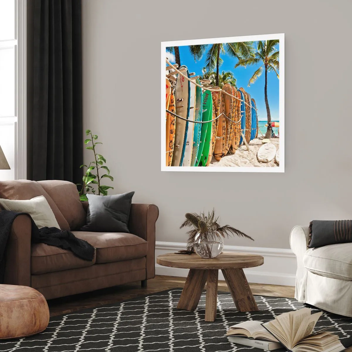 Poster - Zonnig plezier - 50x50 cm