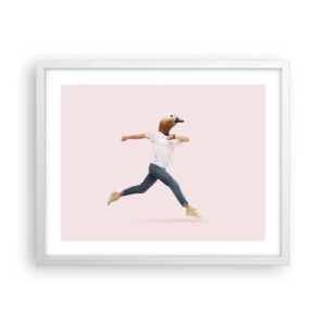 Poster in een witte lijst - Een snufje absurditeit - 50x40 cm