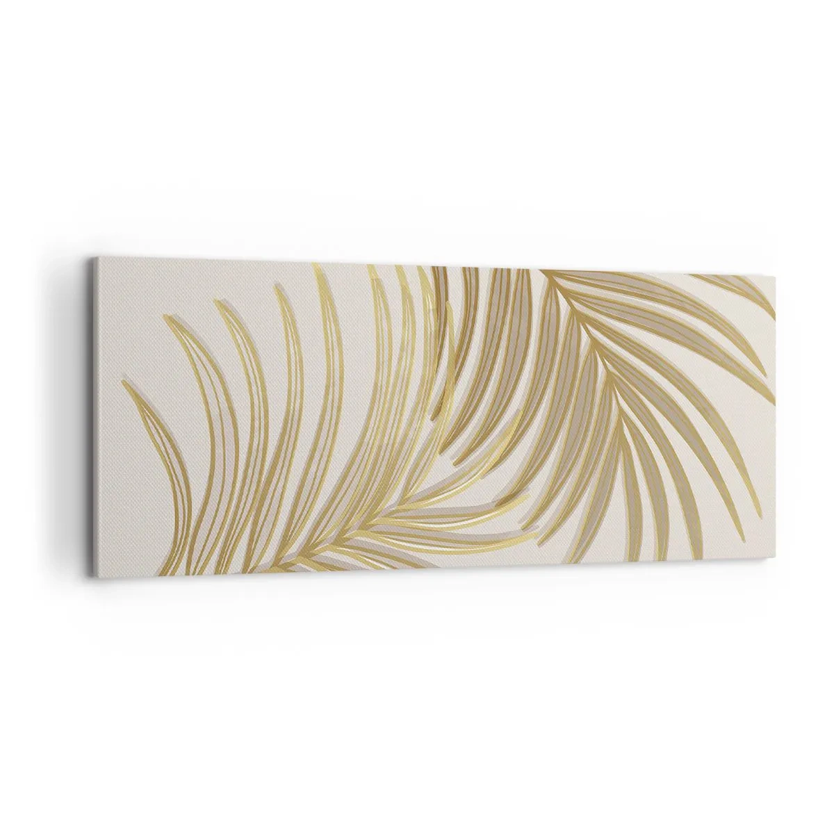 Schilderen op canvas - Gouden Palm! - 100x40 cm