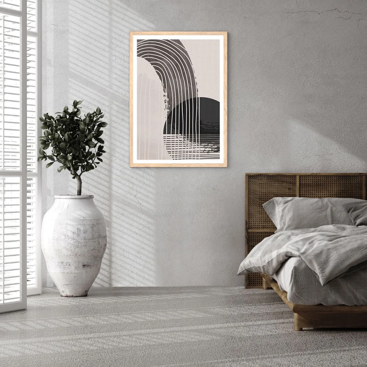 Een poster in een licht eiken lijst - Daar en terug - 30x40 cm