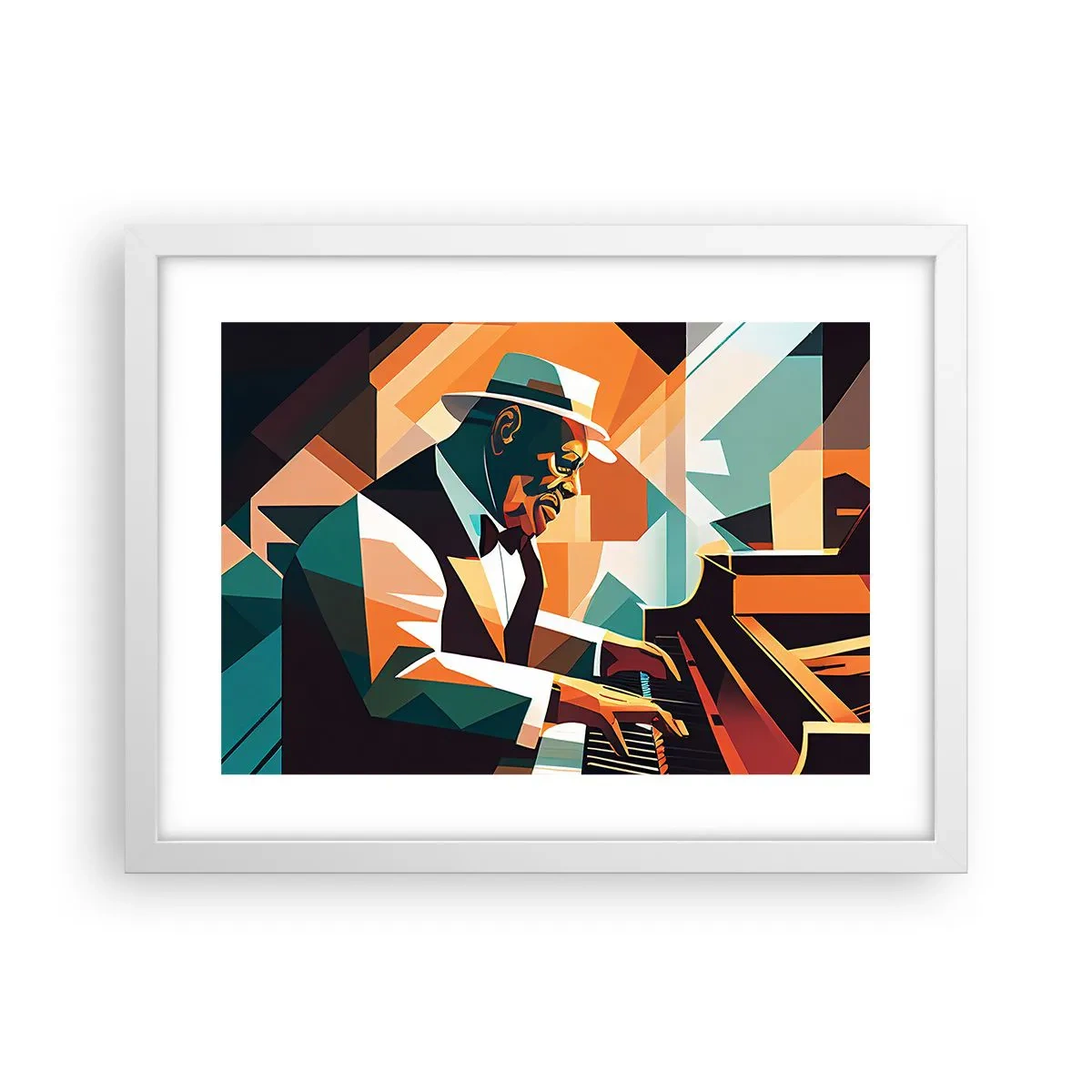 Poster in een witte lijst - Al die jazz - 40x30 cm