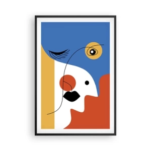 Poster in een zwarte lijst - Gedeconstrueerd portret - 61x91 cm