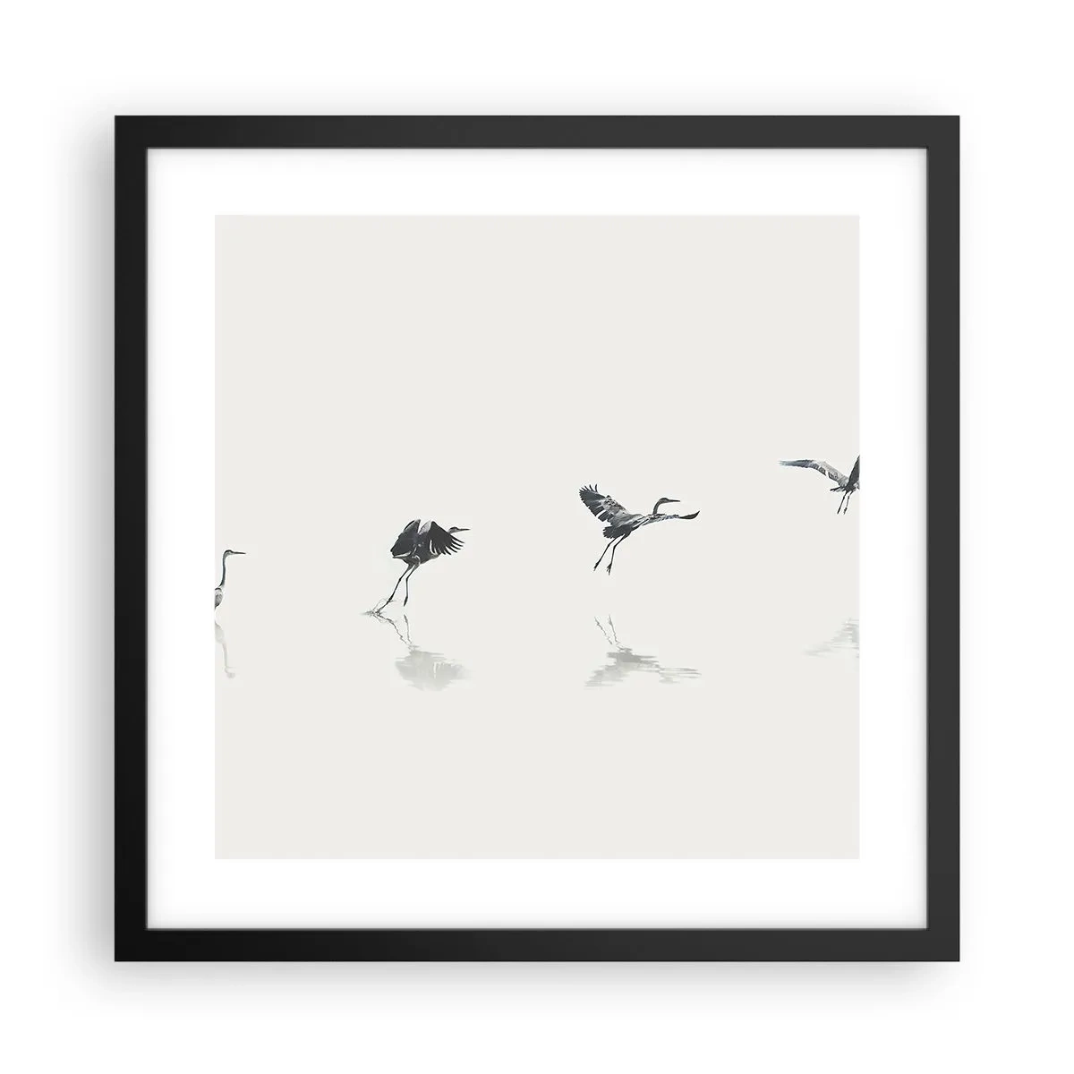 Poster in een zwarte lijst - Vier eenvoudige stappen - 40x40 cm