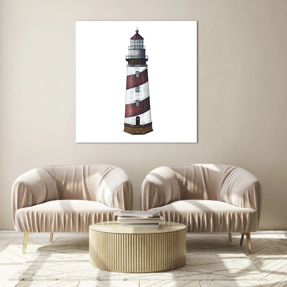 Schilderen op glas - Altijd op zijn hoede - 70x70 cm