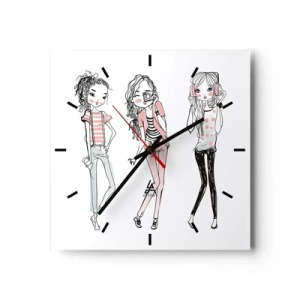 Wandklok - Klok - Het zal zijn, het zal leuk zijn - 30x30 cm