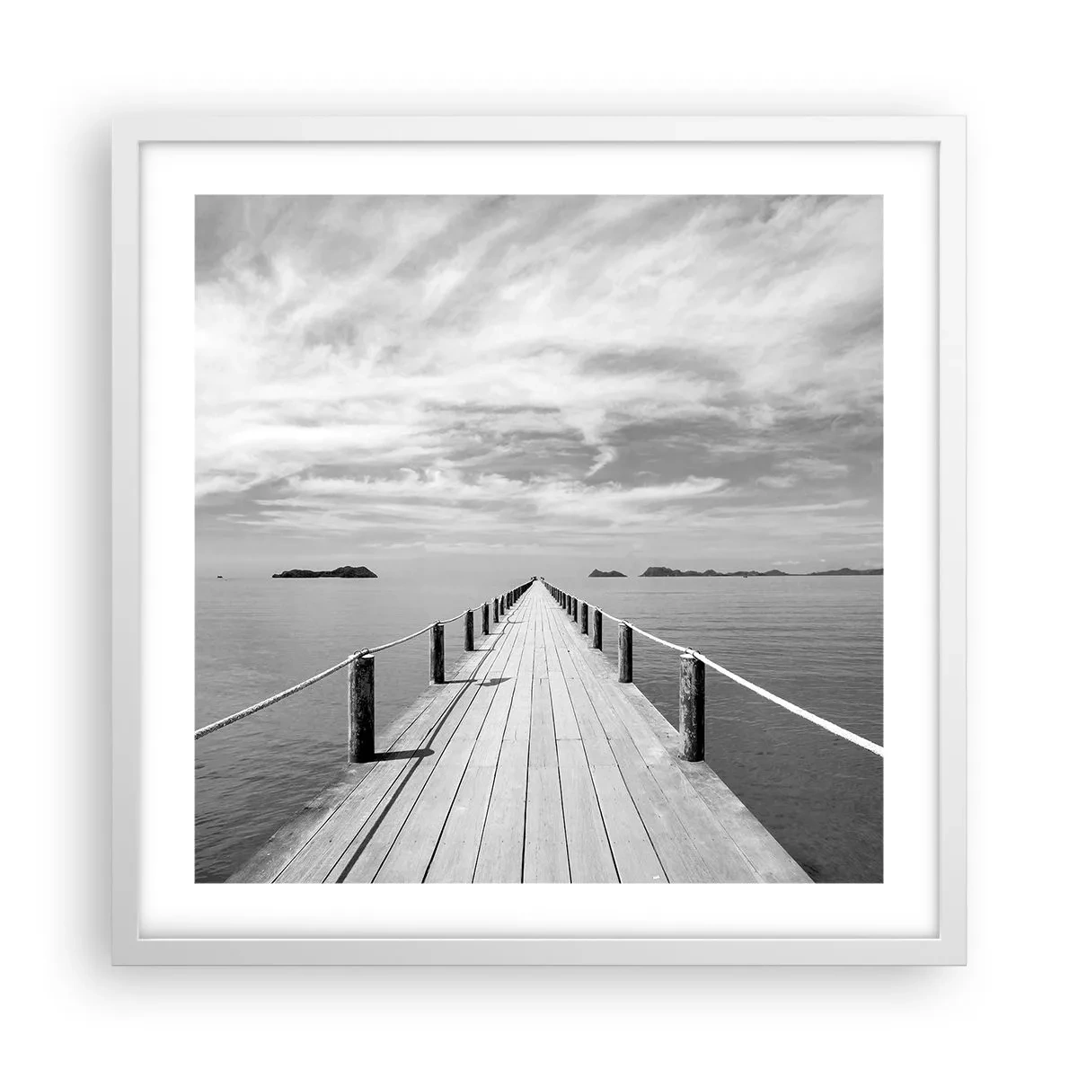 Poster in een witte lijst - Of misschien een reis... - 50x50 cm