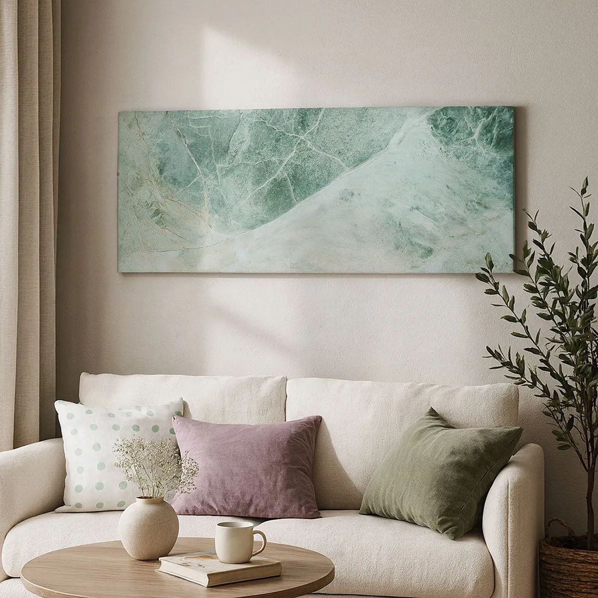 Schilderen op canvas - De nobele kou van steen - 100x40 cm