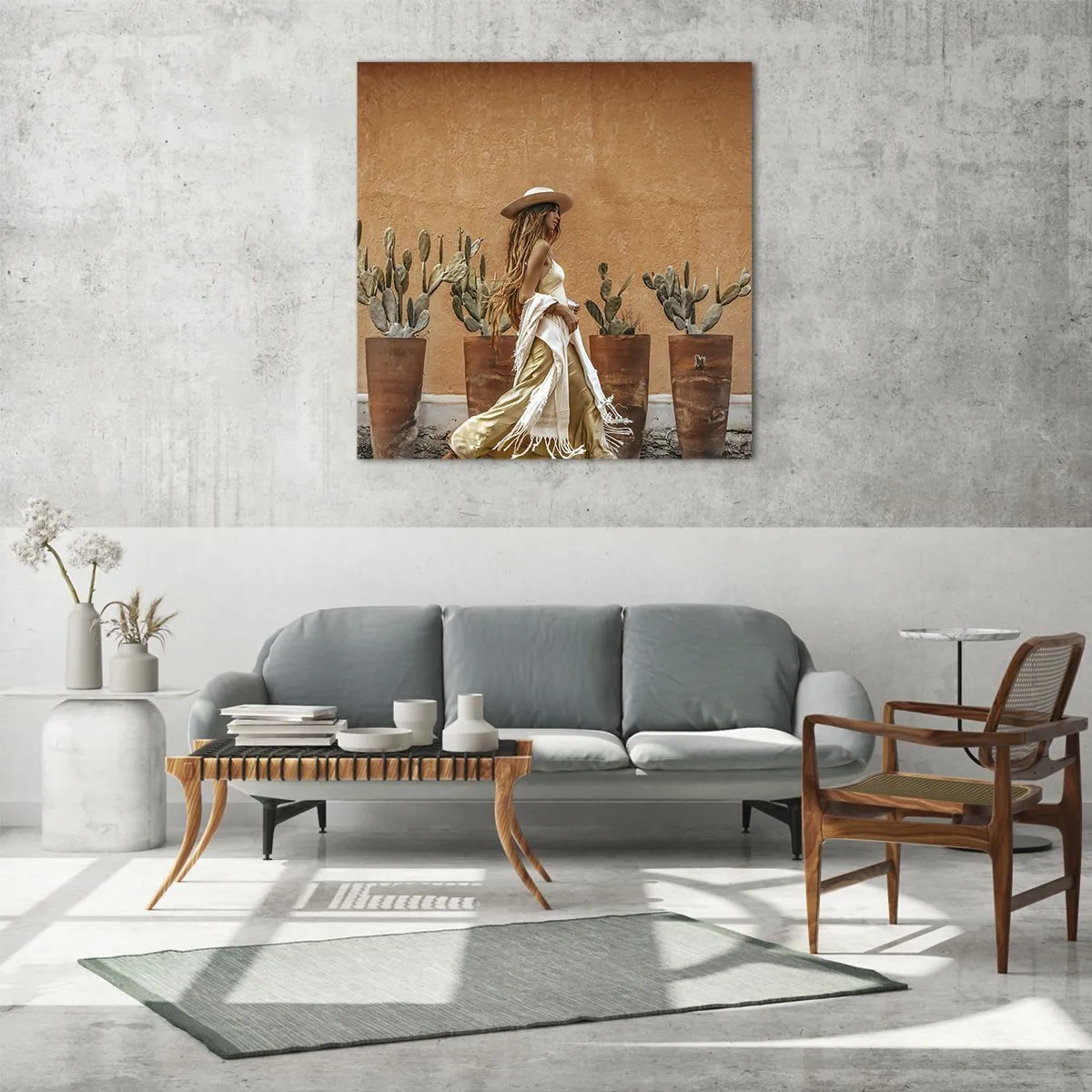 Schilderen op glas - Hippie-stijl - 60x60 cm